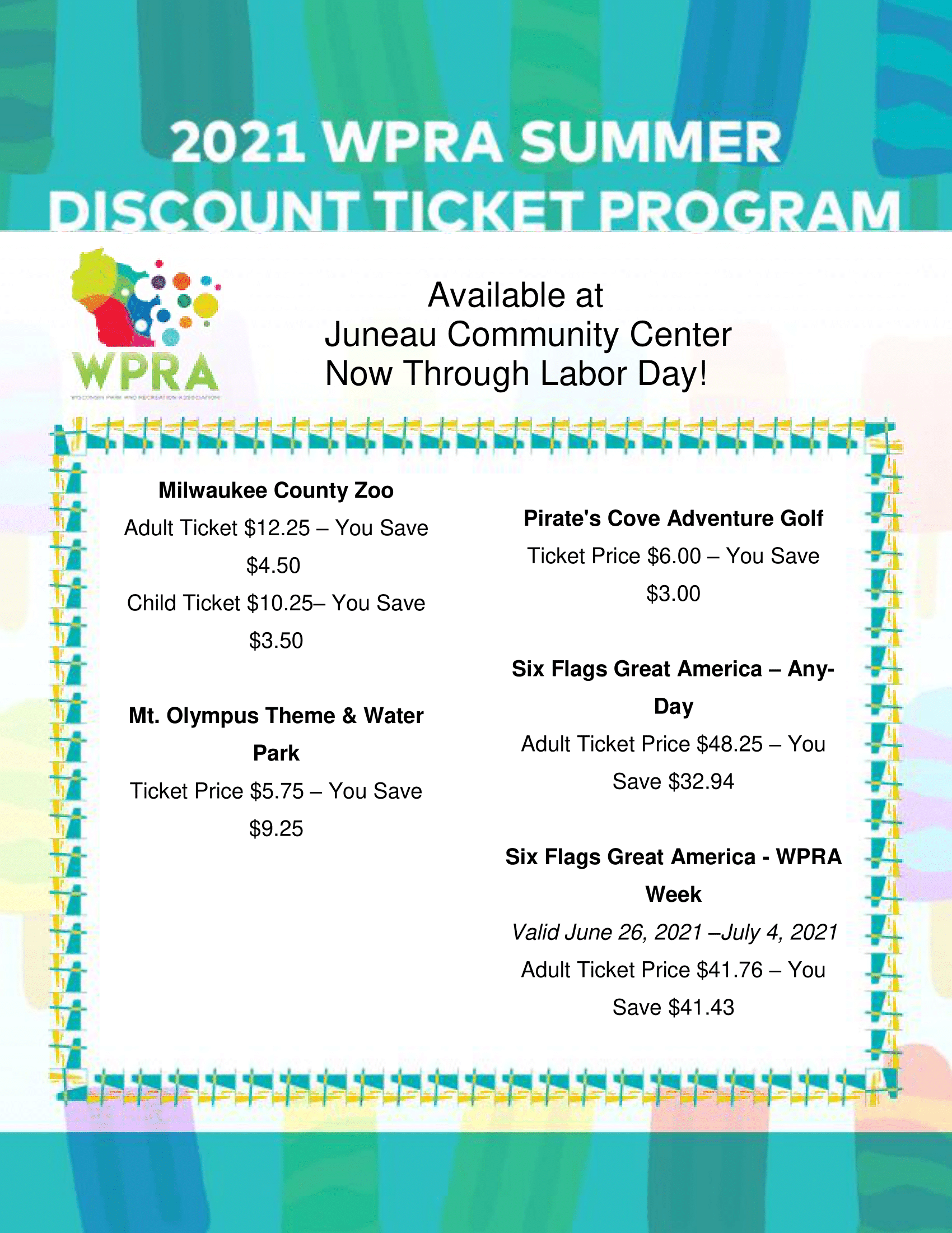 2021 Discount Ticket Program